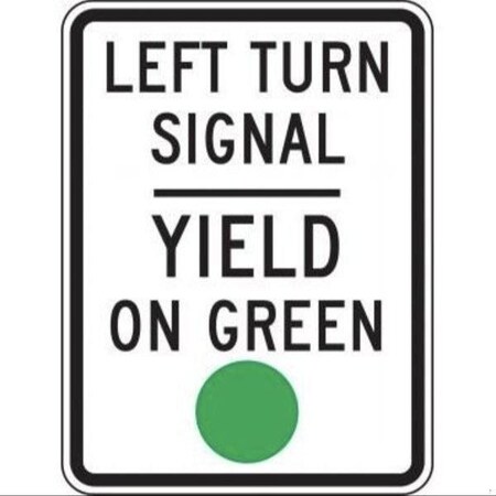 Accuform INTERSECTION SIGN LEFT TURN SIGNAL FRR725RA FRR725RA